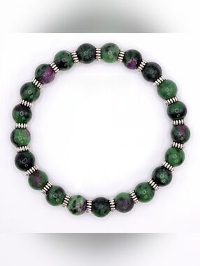 Ruby In Zoisite Natural Gemstone Bracelet